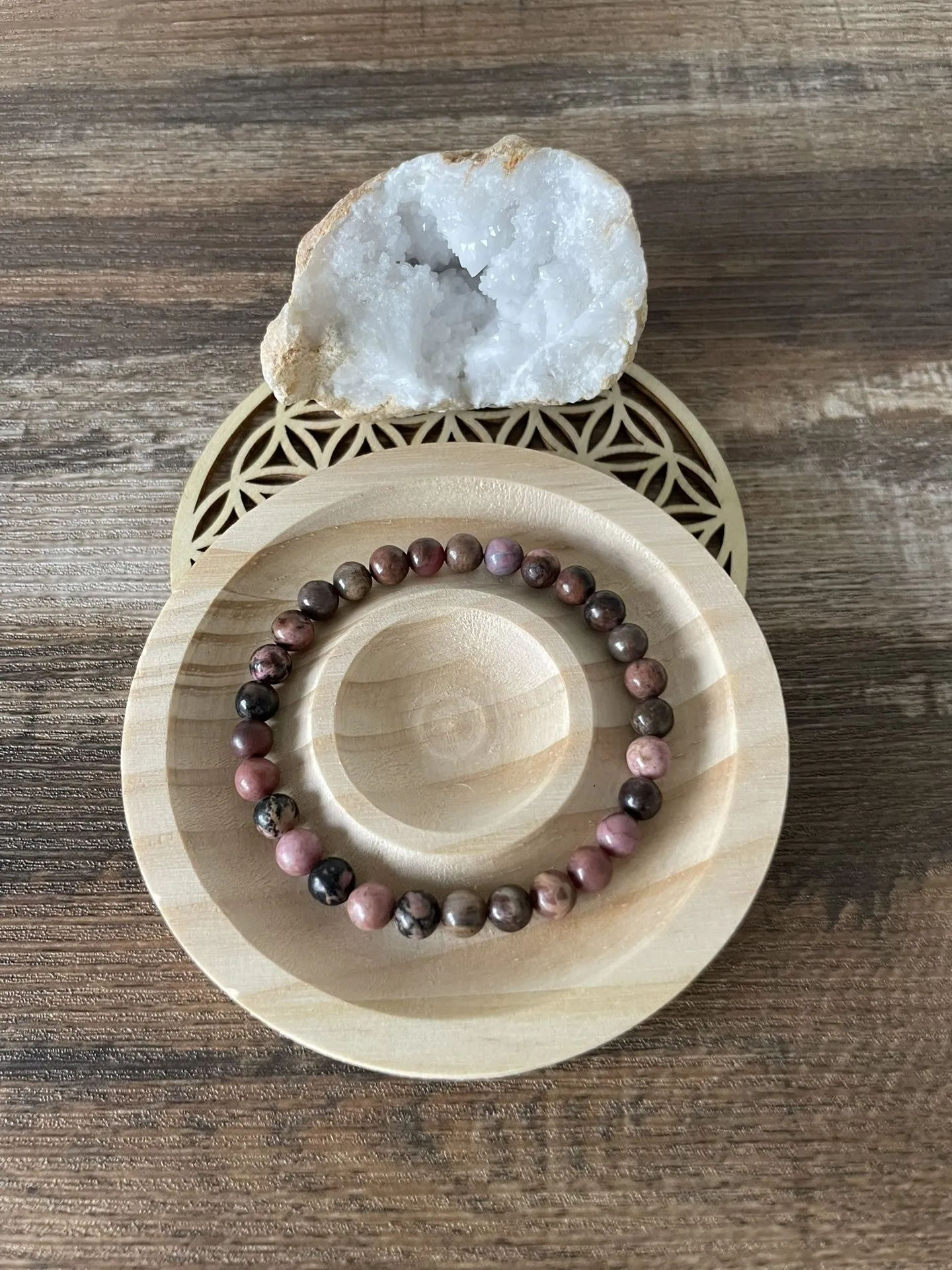 Bracelet en Rhodonite - 6mms