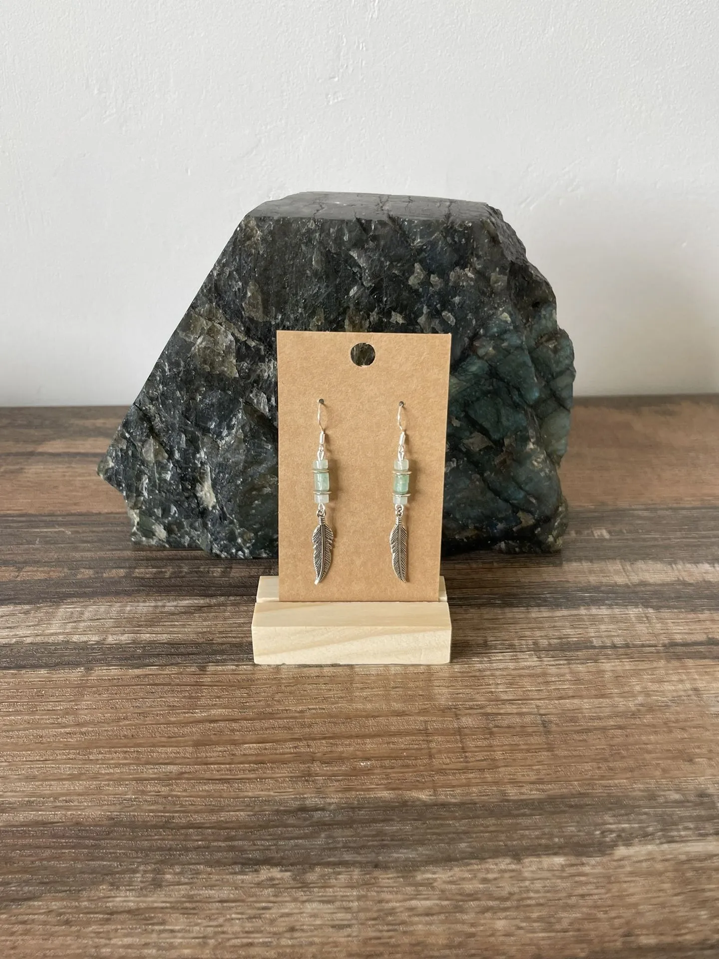 Boucles d'oreilles droites Aventurine