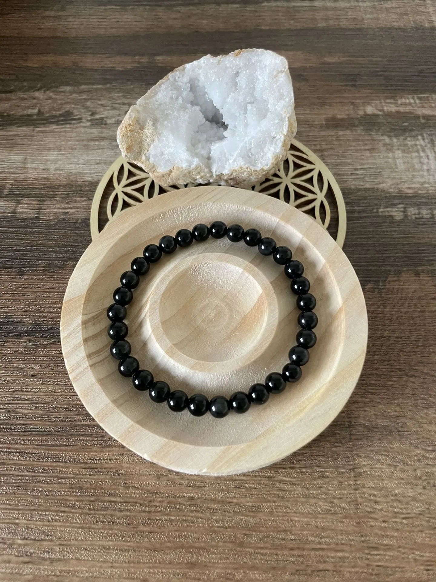 Bracelet Obsidienne Noire - 6mms